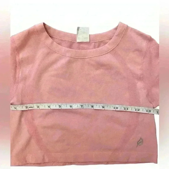 P’tula Cropped Long Sleeves Pink Top Size Small - Picture 4 of 9